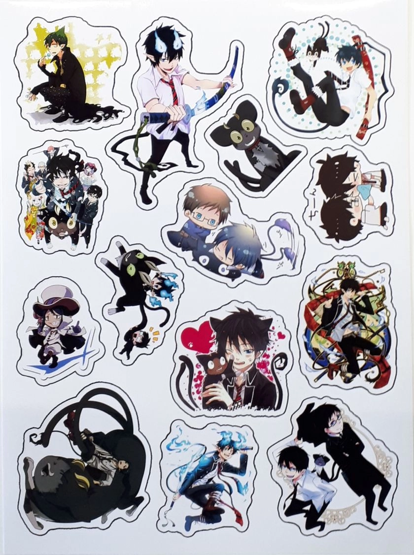 Blue Exorcist Sticker Синий Экзорцист Лист Стикеров