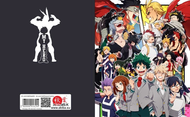 Тетрадь 48 листов в клетку Boku no Hero Academia [T_HeAc_010S]