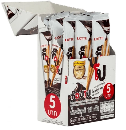 Toppo with Chocolate cream Соломка ванильная с шоколадной начинкой, 11 г