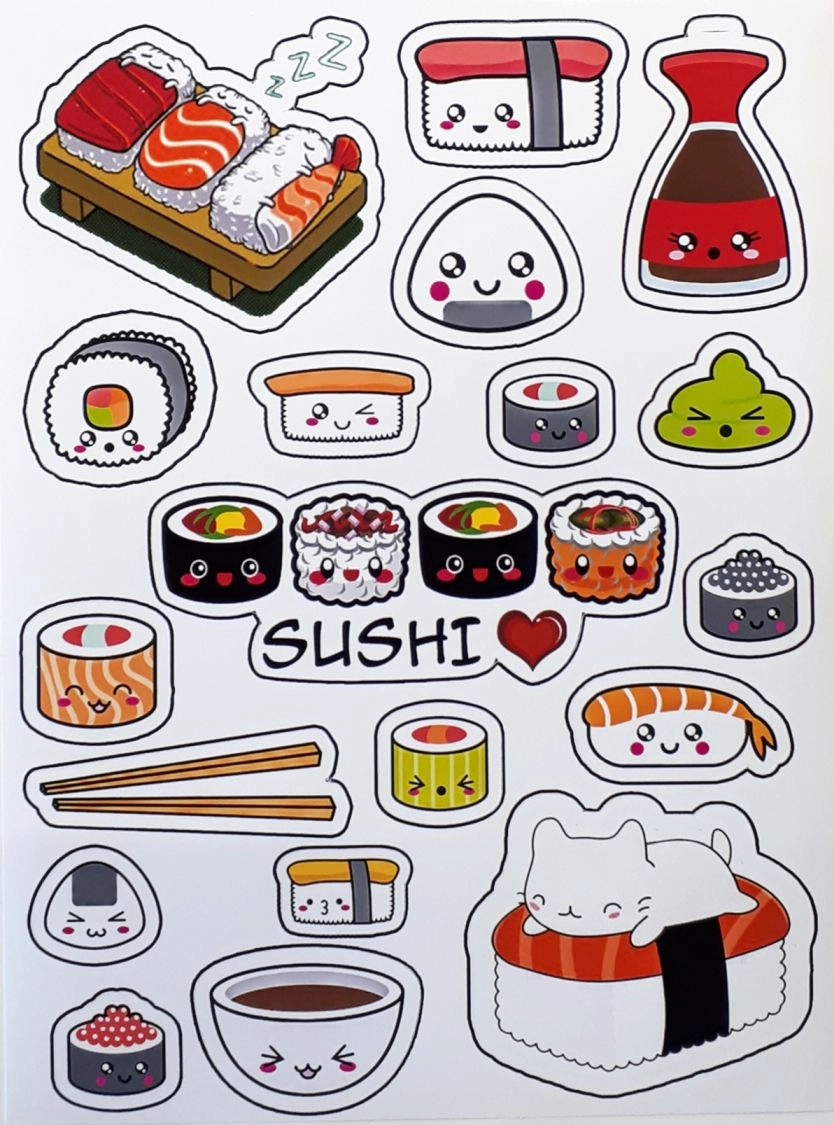 Sushi Sticker Суши Лист Стикеров