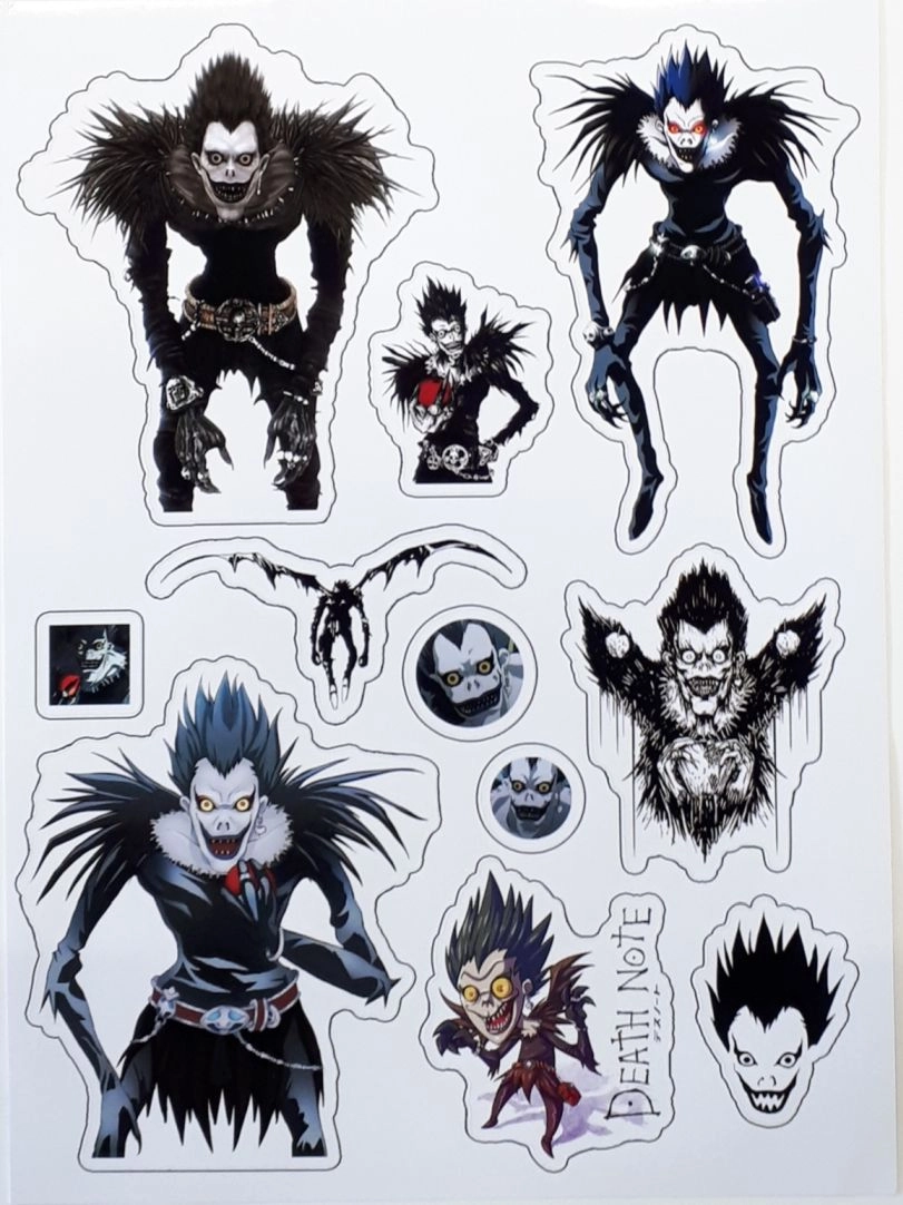 Death Note Sticker Тетрадь Смерти Лист Стикеров