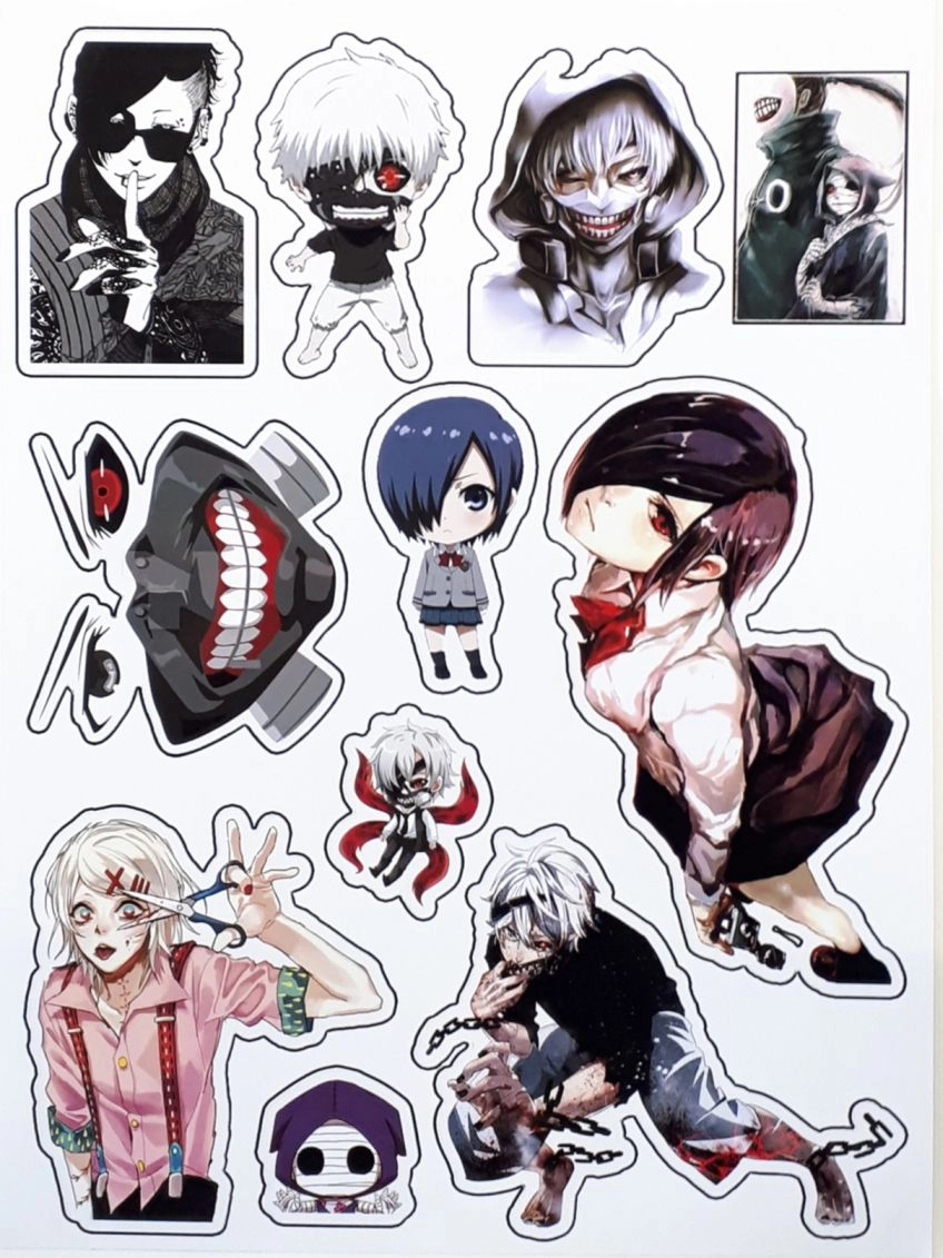 Tokyo Ghoul Sticker A Токийский Гуль Лист Стикеров