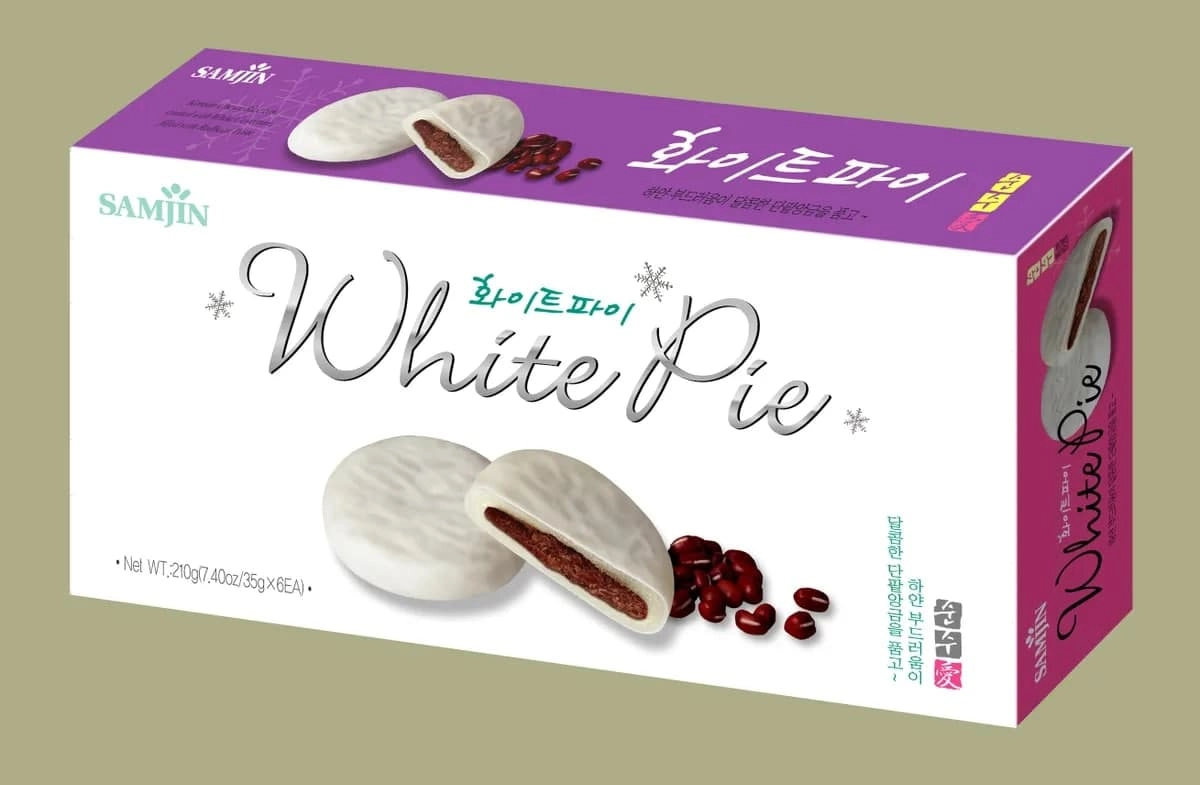 Samjin White Pie Моти с начинкой из красной фасоли, 210г