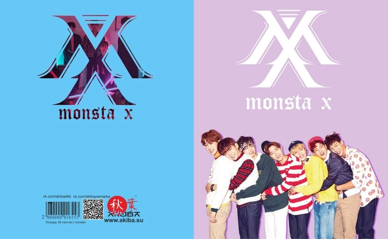 Тетрадь 48 листов в клетку Monsta X [TKp_MonX_004S]