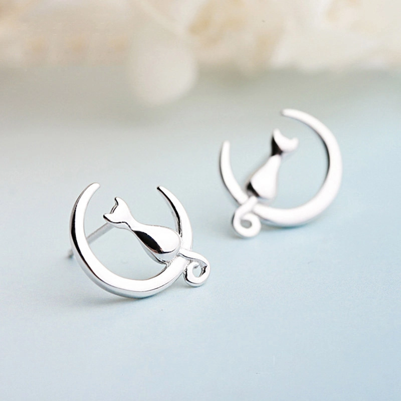 Neko Moon Earing Нэко Серьги