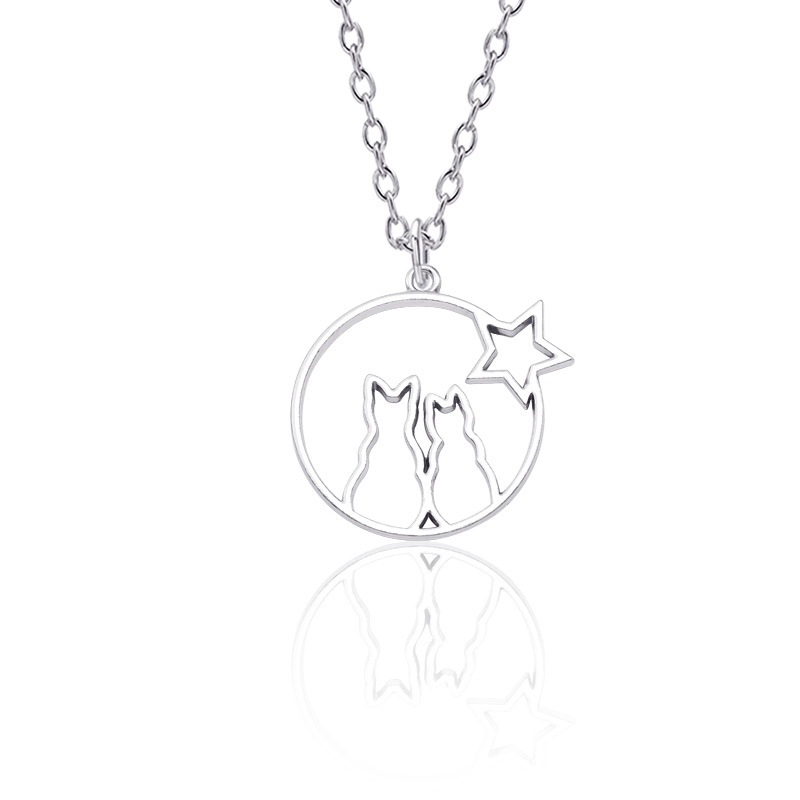 Neko Moon Necklace Нэко Луна Кулон