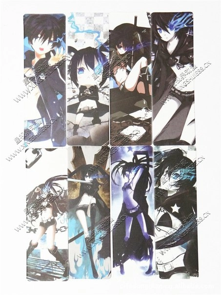 Black Rock Shooter Bookmark Стрелок С Черной Скалы Закладки (Цена за 1 из 8 штук)