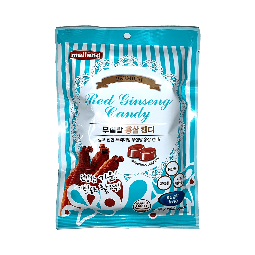 Melland Red Ginseng Candy Sugar free карамель без сахара красный женьшень, 92 гр