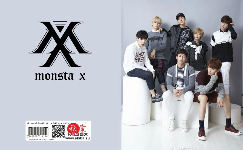 Тетрадь 48 листов в клетку Monsta X [TKp_MonX_005S]