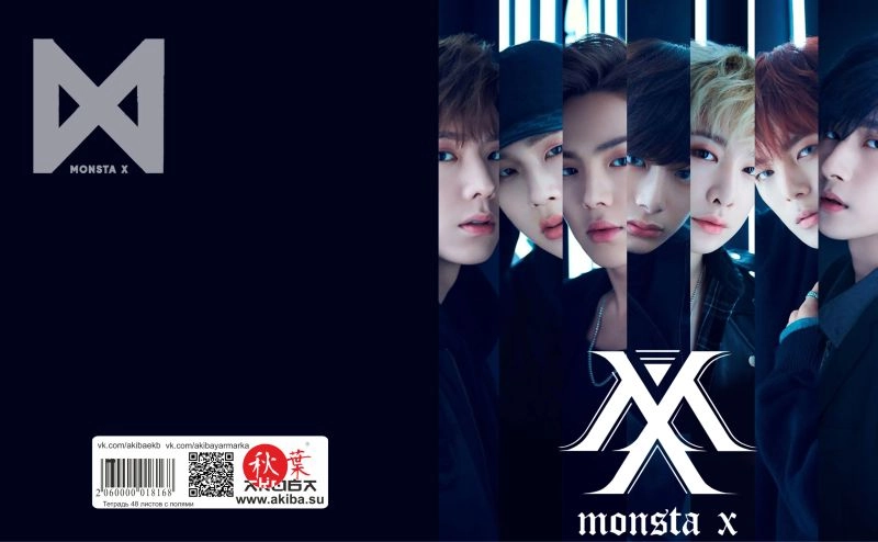 Тетрадь 48 листов в клетку Monsta X [TKp_MonX_007S]