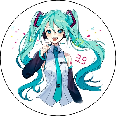 Hatsune Miku Vocaloid коврик для мыши, круглый