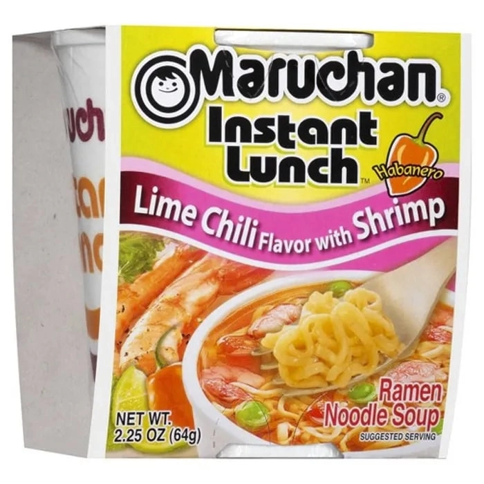 Maruchan Instant Lunch Lime Chili Shrimp лапша со вкусом острых креветок с лаймом, 64гр