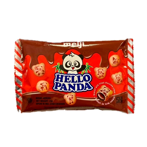 Meiji Печенье HELLO PANDA Chocolate cream с шоколадным кремом, 25 г.