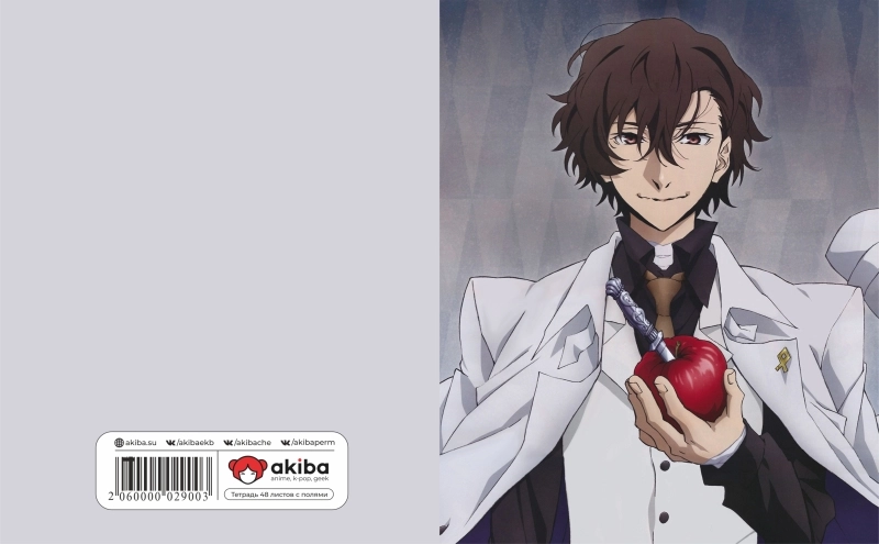 Тетрадь 48 листов в клетку Bungou Stray Dogs [T_BSD_044S]