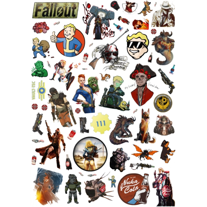 Стикеры S.Shop A4 Fallout