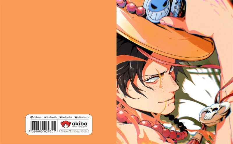 Тетрадь 48 листов в клетку One Piece [T_OnP_036S]