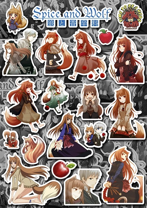 Виниловые стикеры формата А4 Spice And Wolf Волчица и Пряности