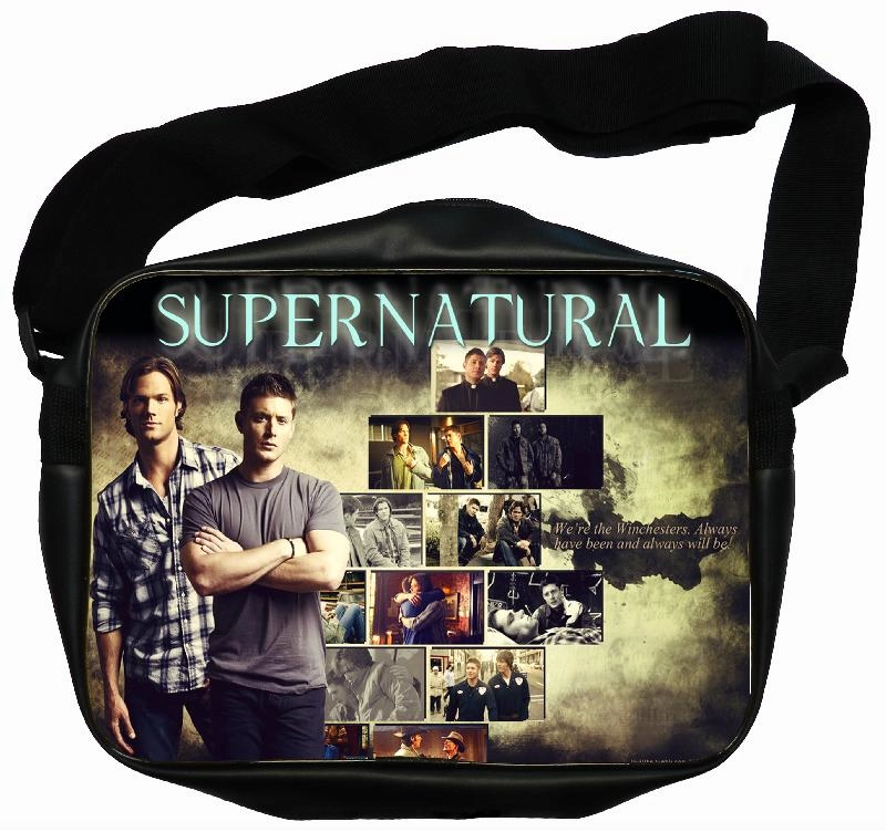 Сумка почтальонка черная Supernatural [SP_SNatur_006S]