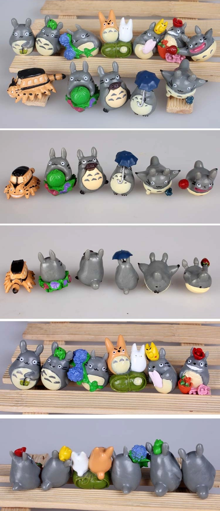 TOTORO PVC figure Тоторо Пластиковая Фигурка (цена за 1 из 12 штук)