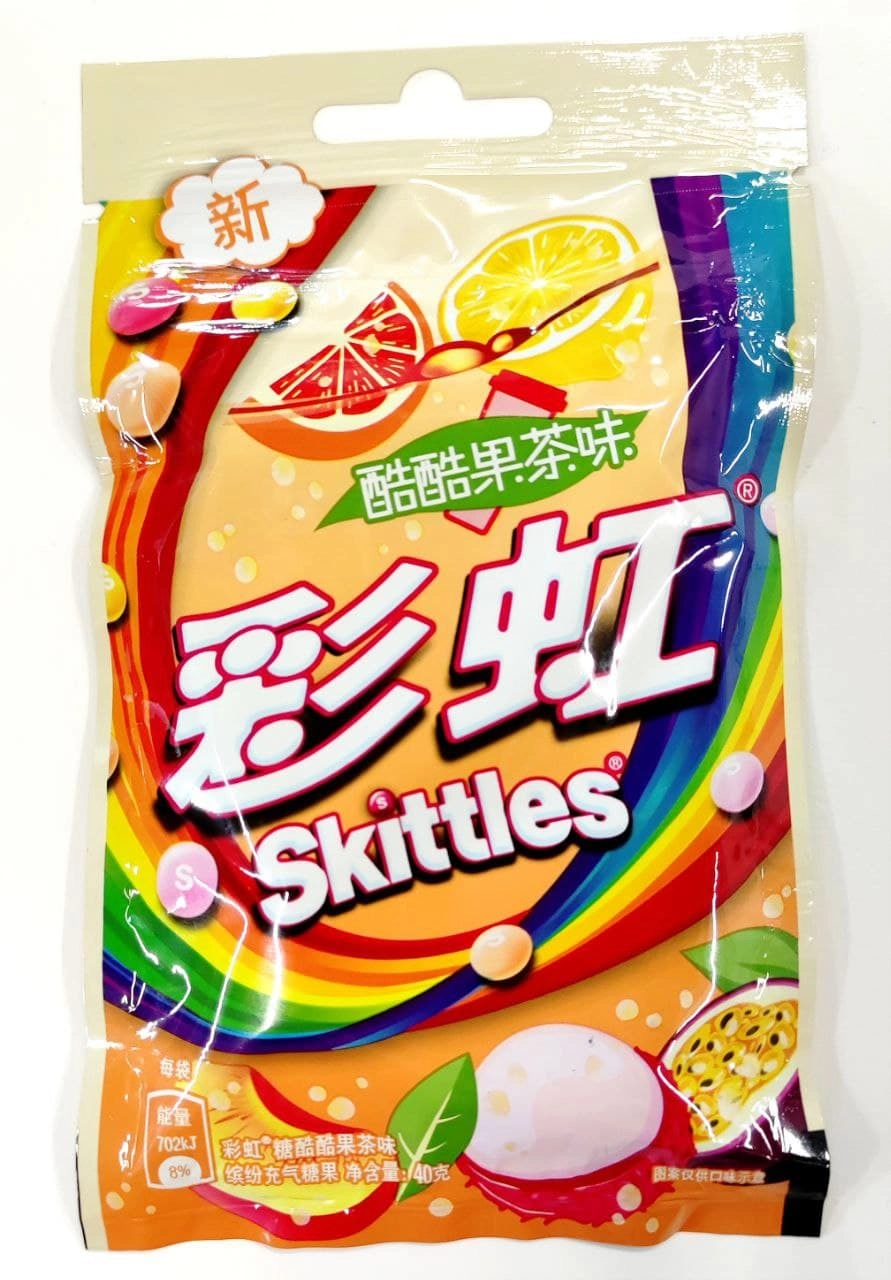 Skittles жевательные конфеты со вкусом азиатских фруктов, 40гр. 