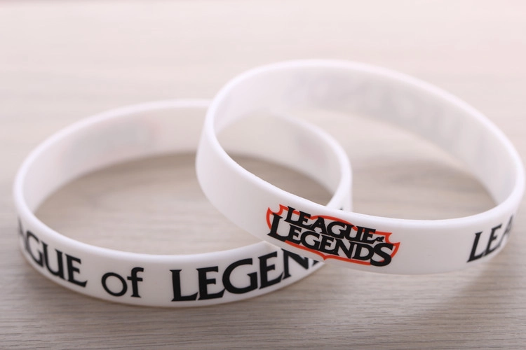 League of Legends silikone white bracelet Лига Легенд силиконовый белый браслет