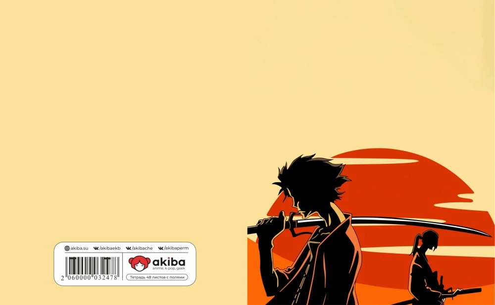 Тетрадь 48 листов в клетку Samurai Champloo [T_SC_001S]