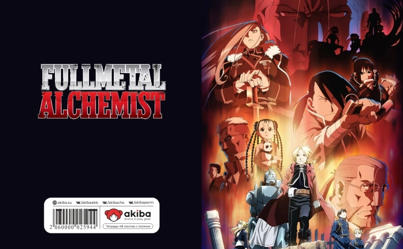 Тетрадь 48 листов в клетку Fullmetal Alchemist [T_FMA_008S]