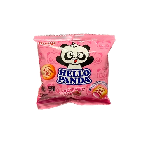 Meiji Печенье HELLO PANDA Strawberry cream с клубничным кремом, 8 г.