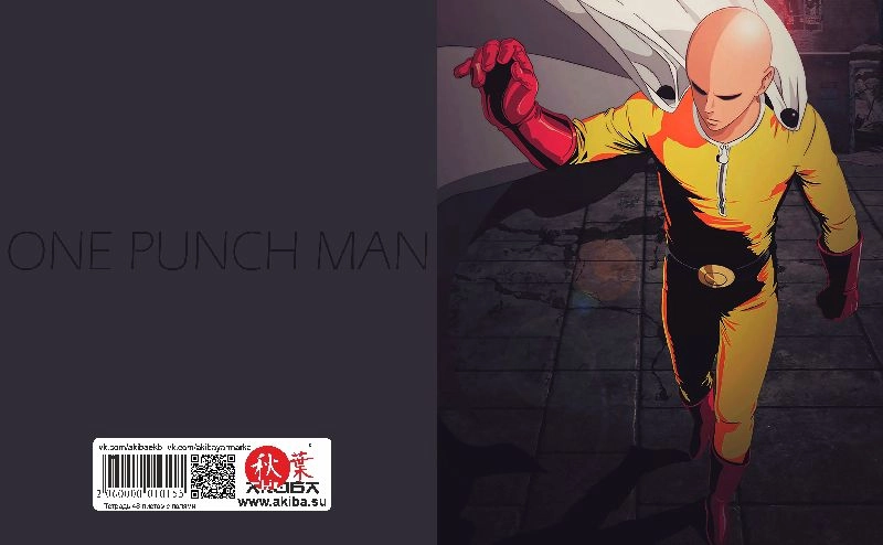 Тетрадь 48 листов в клетку One-Punch Man [T_OPM_015S]