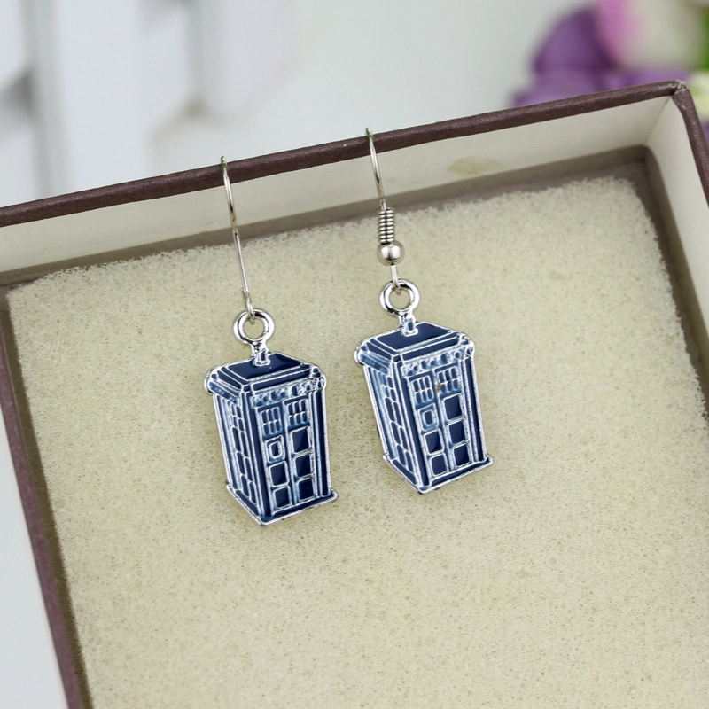 Doctor Who Tardis Earing Доктор Кто Тардис Серьги