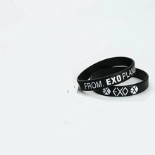 EXO silicon bracelace Black Экзо Силиконовый Браслет