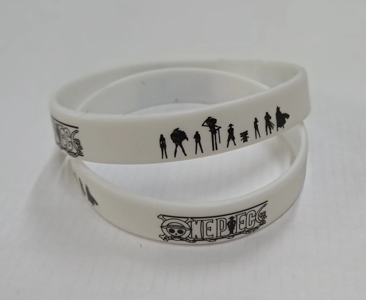 One Piece Silicon Bracelace White Ван Пис Силиконовый Браслет