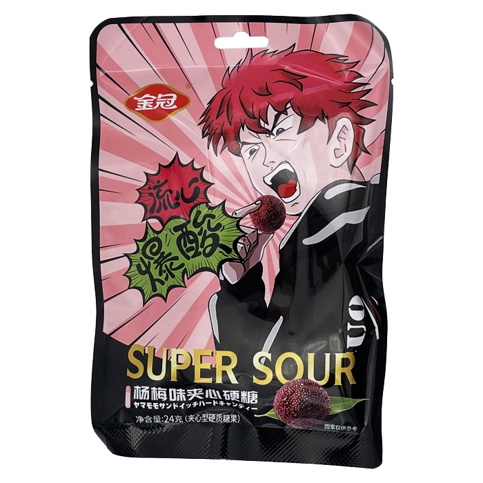 Кислые конфеты Super Sour со вкусом сливы, 24 г