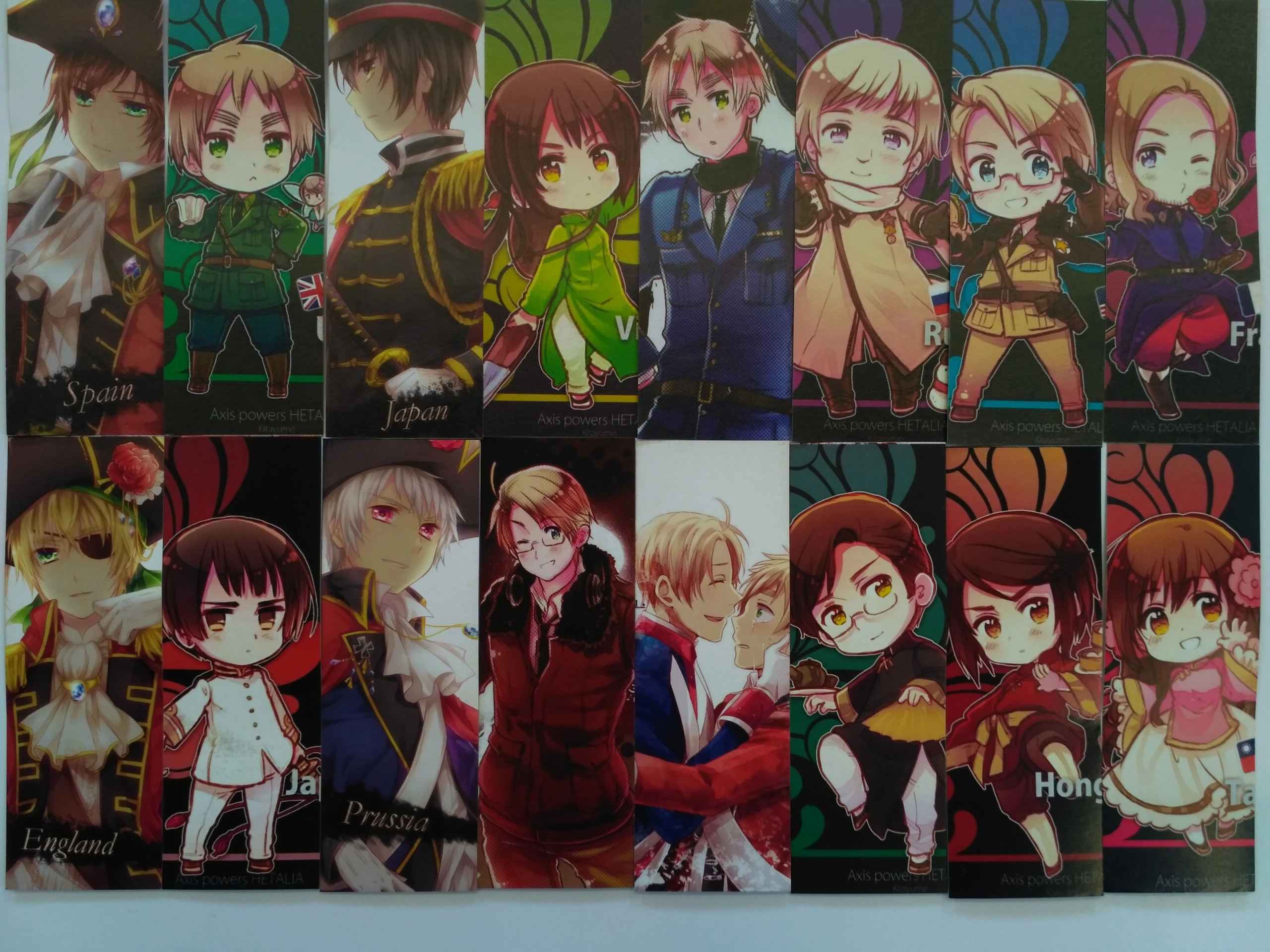 Hetalia Bookmark Хеталия Закладки ( Цена за 1 из 8 штук)