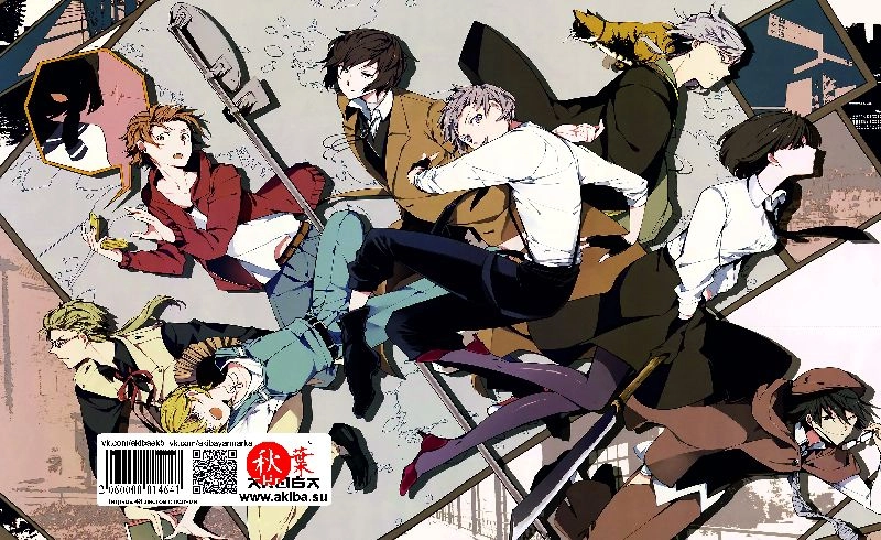 Тетрадь 48 листов в клетку Bungou Stray Dogs [T_BSD_013S]