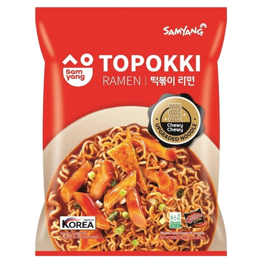 Samyang Topokki Ramen Hot Chicken, лапша б/п острая со вкусом курицы, 80гр