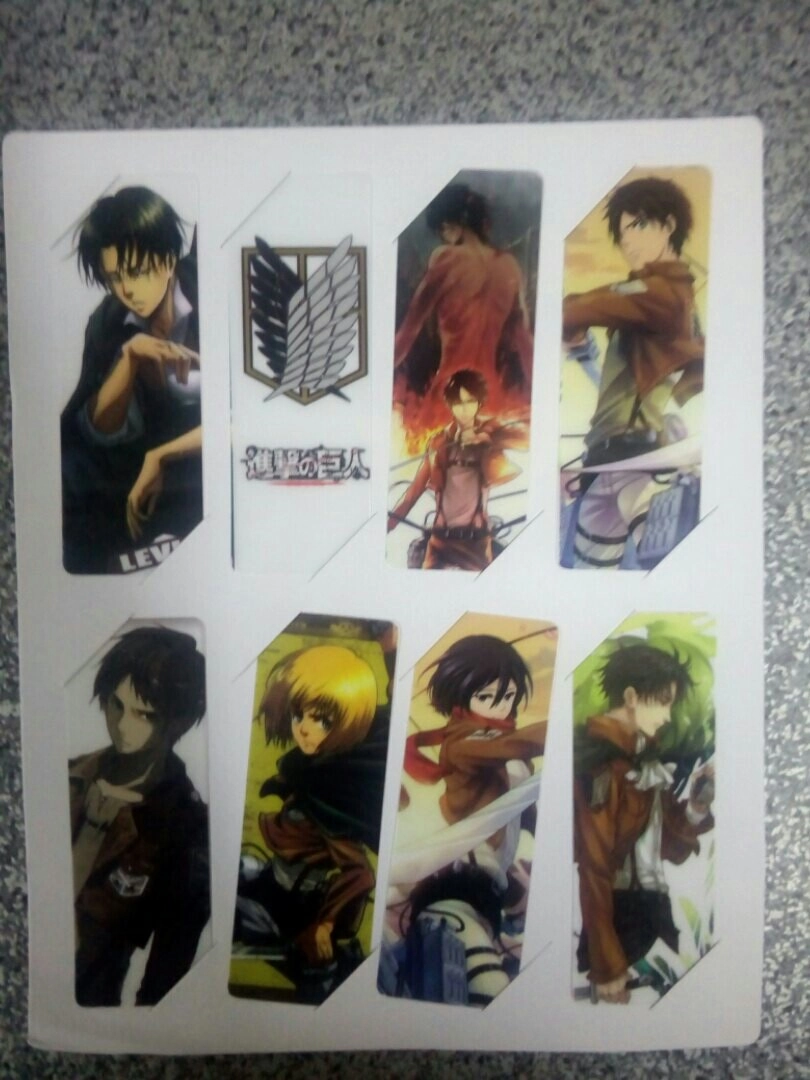 Attack On Titan Bookmark  Атака Титанов Закладка ( Цена за 1 из 8 штук)