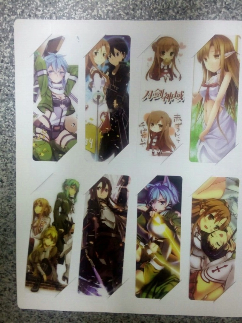 Sword Art Online Bookmark Мастера Меча Онлайн Закладка (Цена за 1 из 8 штук)