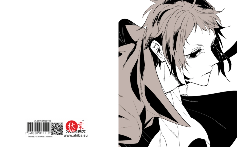 Тетрадь 48 листов в клетку Bungou Stray Dogs [T_BSD_016S]