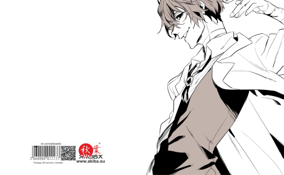 Тетрадь 48 листов в клетку Bungou Stray Dogs [T_BSD_028S]