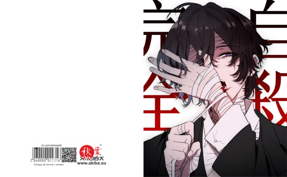 Тетрадь 48 листов в клетку Bungou Stray Dogs [T_BSD_040S]