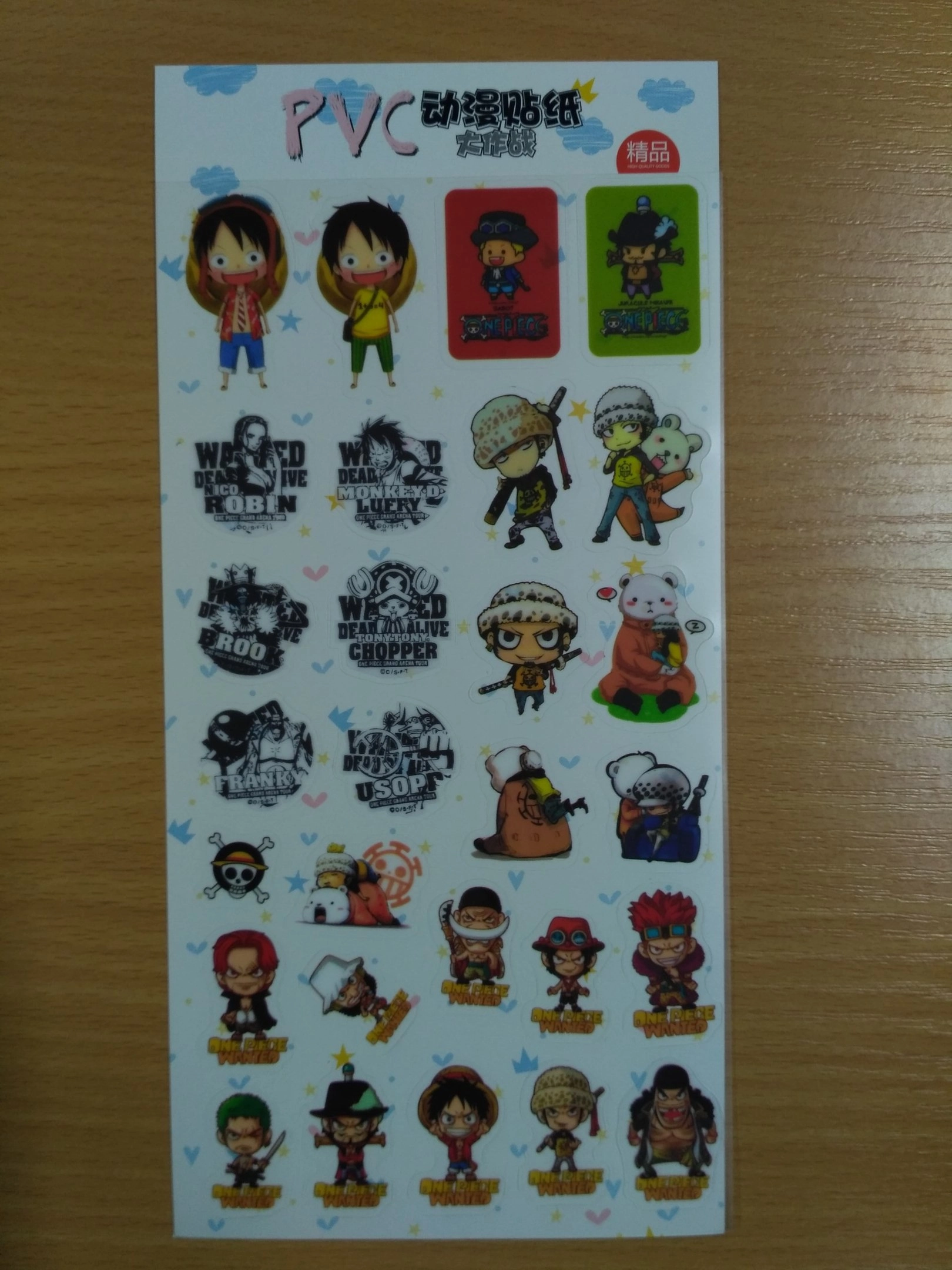 One Piece Sticker Ван Пис Лист Стикеров